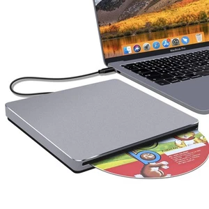 External CD Drive for Mac: USB-C Slot-in with USB 3.0 Adapter Plug & Play - A... - Afbeelding 1 van 7
