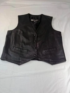 Star Fourrures Paris Leather Vest Men's Size 44 - Bild 1 von 6