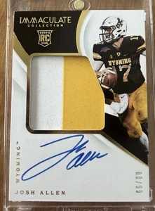 2018 Panini Immaculate Collection Immaculate Rookie Auto Patch  Josh Allen /99 - Picture 1 of 4