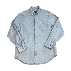 Camisa DKNY Para Hombres De Colección Azul Claro Pana Manga Larga S Mezcla de Rayón Diseñador Retro - Imagen 1 de 10