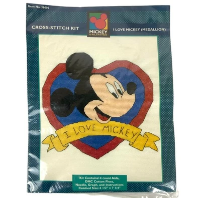 Disney Mickey Unlimited I Love Mickey Mouse Cross-Stitch Kit - Image 1 of 4