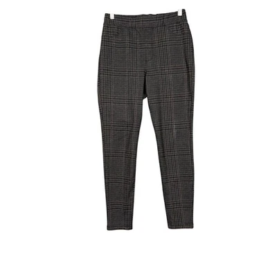 Sanctuary x Anthropologie Pants Womens Small Gray Plaid Stretch Slim Leg Preppy - Image 1 of 4