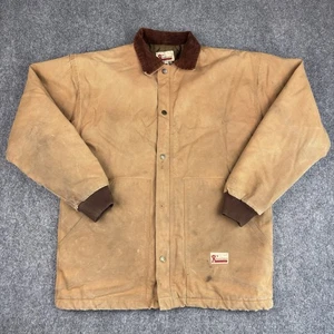 Woodsman Canvas Arbeitsjacke Herren M Tall hellbraun Cordkragen distressed Vintage  - Bild 1 von 21