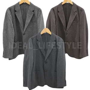 UNIQLO Brushed Jersey Jacket S-4XL Herringbone Tweed Houndstooth Men 481006 NWT - Picture 1 of 14