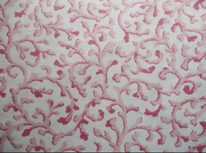 Waverly Screen Print Savoy Country Elegance Pink Cotton Fabric Material 10.5 Yds - Picture 1 of 9