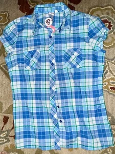 blue checker vest for tooddles girls Large - Picture 1 of 2