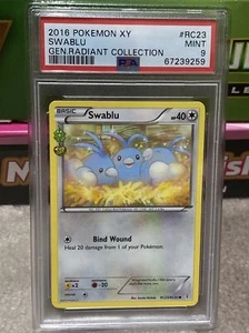 PSA 9 Pokémon TCG 2016 Generations Radiant Collection RC23 Swablu - Picture 1 of 2