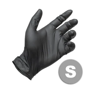 Small - 200 Black Nitrile Powder Free Medical Exam Tattoos Piercing Gloves - Bild 1 von 6