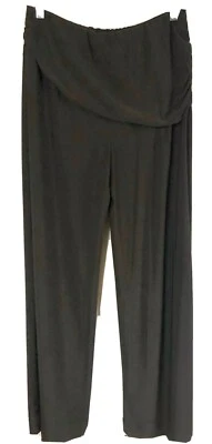 Pantalones para mujer M by Marc Bouwer pequeños negros pierna ancha acanalados cómodos L12 Foto 1 de 4