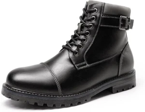 Bruno Marc Men's Motorcycle Combat Oxford Boot Fur Lining Warm Zipper Boots - Picture 1 of 6