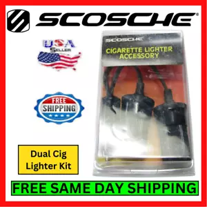 Scosche Cigarette Lighter Dual Splitting Cable 12 Volt Socket For Car & Trucks - Picture 1 of 4