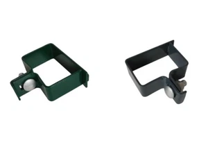 Fascetta terminale 60 x 40 mm fascetta per recinzione per pali per recinzione fissaggio recinzione stuoia a griglia - Foto 1 di 7