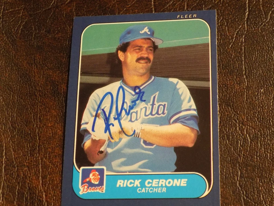 RICK CERONE AUTOGRAPHED 1986 FLEER BRAVES CARD W/COA #511 - Image 1 of 1