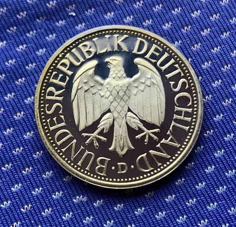1977 Germany 1 Deutsche Mark Coin PROOF ( 51K MINTED ) D MINT  #BX308 Cover