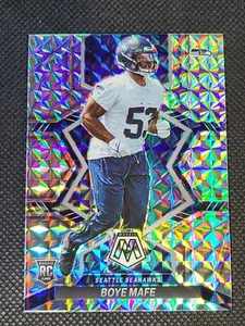 2022 Panini Mosaic Boye Mafe Silver Mosaic Prizm RC Rookie #385-Seahawks - Picture 1 of 3