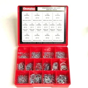  CHAMPION STAR WASHER ASSORTMENT KIT - INTERNAL & EXTERNAL - CA510 - 500 Pces   - Picture 1 of 3