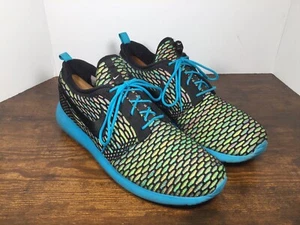NIKE FLYKNIT ROSHERUN ID MULTI COLOR Blue Men's Size 11.5 [718293-993] - Picture 1 of 9