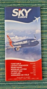 Sky Europe Timetable Summer 2007 - Picture 1 of 2