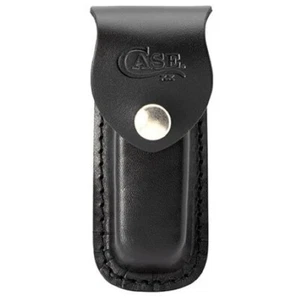 GUAINA COLTELLO CASE XX - GUAINA PELLE NERA MEDIA #52236 con CUSTODIA XX LOGO - Foto 1 di 2