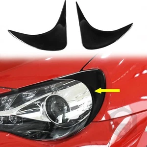 2x Piano Black Auto Headlight Front Eyebrow Molding Trim For GT86 BRZ 2013-20 - Picture 1 of 9