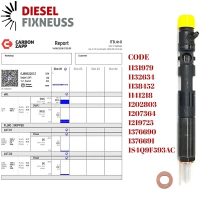 Fuel Injector Injector DELPHI Ford 1.8TDCI EJBR01601Z EJBR02201Z 1S4Q-9F593-AF  - Image 1 of 4