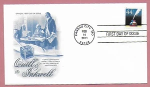 Quill & Inkwell Thomas Jefferson's Declaration of Independence FDC 44 cent stamp - Picture 1 of 1