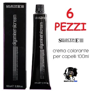SELECTIVE PROFESSIONAL TINTA COLORE CAPELLI TINTURA 6X100ML OLIGOMINERAL CREMA - Bild 1 von 5