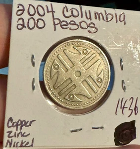 Colombia 200 Pesos 2004 Nickel Brass - Picture 1 of 3