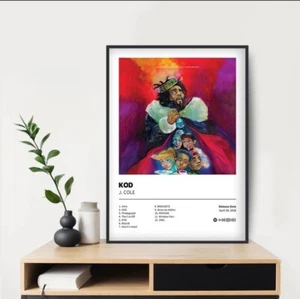 KOD - J. Cole Album Poster 16x24" Individuelles Musik Leinwand Poster - Bild 1 von 2