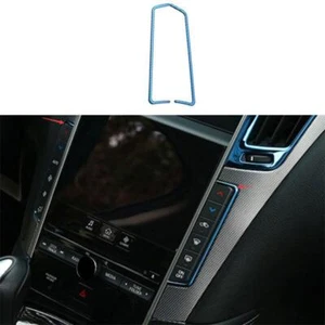 Blue Titanium Middle Console Navigation Panel Trim For Infiniti Q50 2014-2023 - Foto 1 di 7