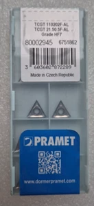 PRAMET Carbide Turning Insert - TCGT 21.50.5F-AL - Grade THF7 - TCGT 110202F-AL - Bild 1 von 2