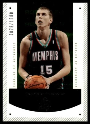 2002-03 SP Authentic ROOKIE FX Cezary Trybanski Rookie /1500 Memphis Grizzlies - Image 1 of 2