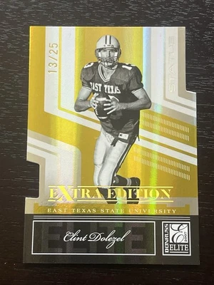 2007 Donruss Elite Extra Clint Dolezel Gold Status 13/25 (1/1) Jersey # Die Cut - Image 1 of 2