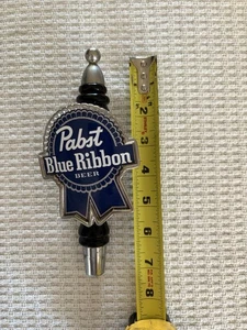 VERY RARE Vintage Pabst Blue Ribbon PBR Metal Logo Draft Beer Tap Handle 7" - Picture 1 of 4