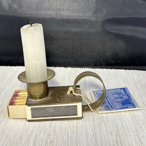 Vintage 1970’s Brass Candlestick & Matchbox Holder Soho Foundry Dunny Australia - Picture 1 of 6