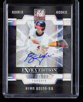 Ryan Goins 2009 Donruss Elite Extra Edition #104 Rookie Autograph /599 - Image 1 of 2