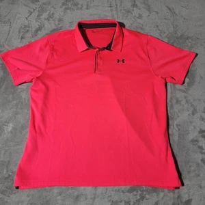 Under Armour Polo Hot Pink Kurzarm Herren 2XL Golf Loose Fit XXL - Bild 1 von 9