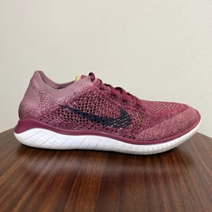 Nike Free Run Flyknit 942839-600 Women's 9 Raspberry Running Shoes - Picture 1 of 11