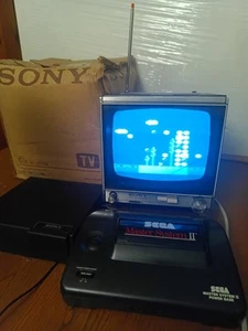 Vintage 9" Portable Sony Transistor TV Retro Gaming Monitor TV-9-90UB TESTED - Picture 1 of 19