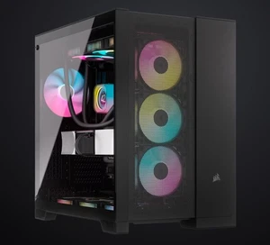 CORSAIR iCUE 6500D CORE AIRFLOW Mid-Tower Dual Chamber PC Case- Black - Afbeelding 1 van 8