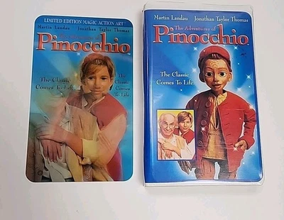 Adventures Of Pinocchio VHS Video Tape Live Action Original holographic cover - Image 1 of 4