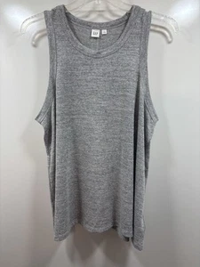 NWT GAP Top Womens X-Large XL Heathered Gray Sleeveless Tank - Picture 1 of 4