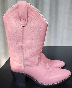 Cowboystiefel Mädchen rosa Leder Old West, Größe 10,0, 8119, T19 - Bild 1 von 7