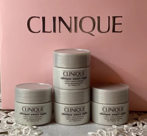 4 x Clinique SMART NIGHT Custom-Repair MOISTURIZER DRY COMBO Lot of 4 x .5 oz. - Picture 1 of 3