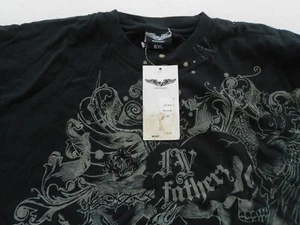 NEW MENS 4FATHERZ BLACK T SHIRT SIZE 6XL - Picture 1 of 7