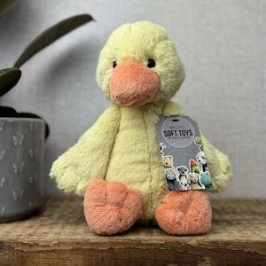 Jellycat Medium Bashful Yellow Duckling - Retired Old Style Medium Duckling 12" - Picture 1 of 9