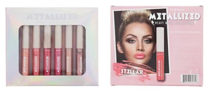 JUEGO DE 6 LÁPICES LABIALES METÁLICOS MATE METALIZADOS PROFUSION - Imagen 1 de 3