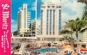 Postkarte Miami St. Moritz Hotel Doppelansicht unbesendet - Bild 1 von 2
