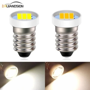 DC 6V 12V 24V E10 Tornillo LED Tornillo Bombilla Bombilla Blanco/Blanco Cálido - Imagen 1 de 9