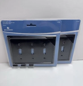 Brainerd Ruston Venetian BRONCE Triple Interruptor Cubierta Placa Nuevo (PAQUETE DE 2) - Imagen 1 de 3